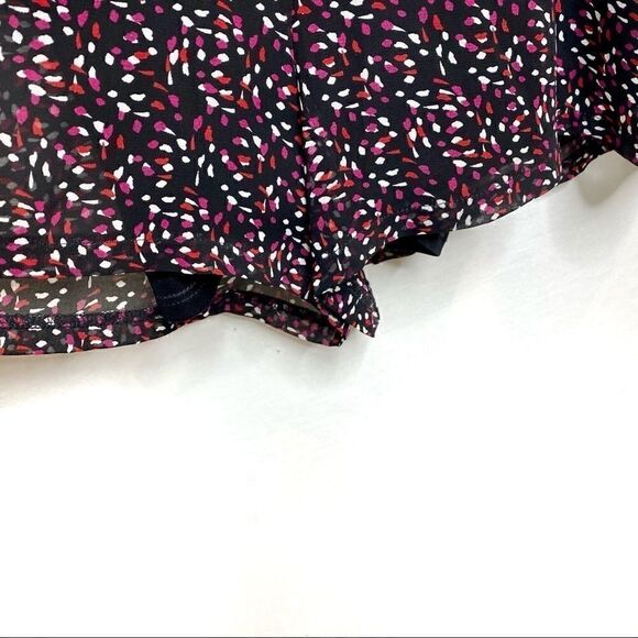 Express abstract print long sleeve surplice romper - Picture 16 of 16